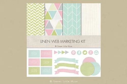 网格元素背景图案 Web Elements  blog elements