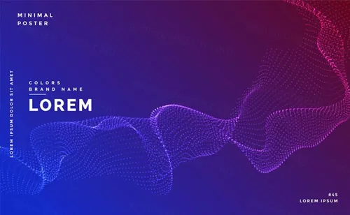 科技感很强的海报矢量素材outline geometric-polygonal 18944