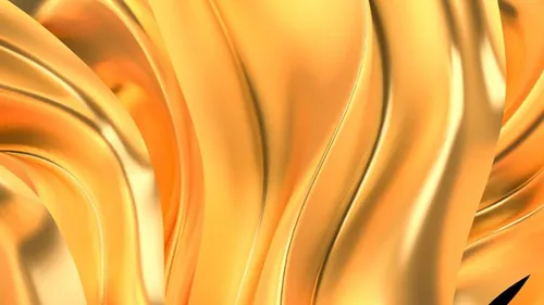 金色绸缎织物3D渲染插图高清背景图片素材 gold silk fabric with metallic background
