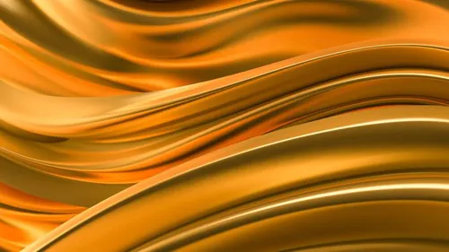 金色绸缎织物3D渲染插图高清背景图片素材 gold silk fabric with metallic background