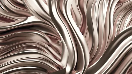 豪华金色背景 3D渲染绸缎高清图片素材