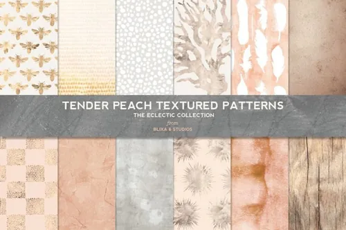 金色纹理图案背景 Tender Peach Gold Tex
