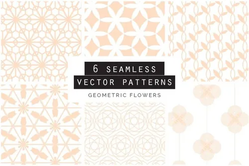 几何图形背景纹理 Geometric Flowers Pat