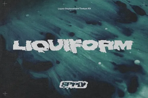 复古未来派科技迷幻垃圾摇滚图像液化失真特效 Liquifor