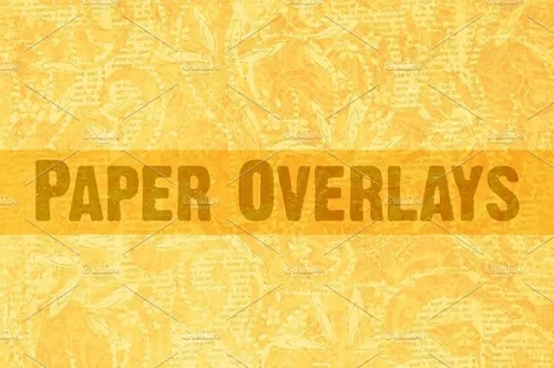花卉纸张图案叠层 Paper Overlays