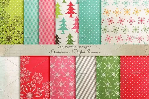 圣诞节图案背景纹理 Christmas papers