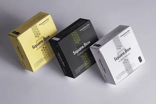 电子产品包装盒包装样机 Psd Square Boxes Packaging Mockup 2