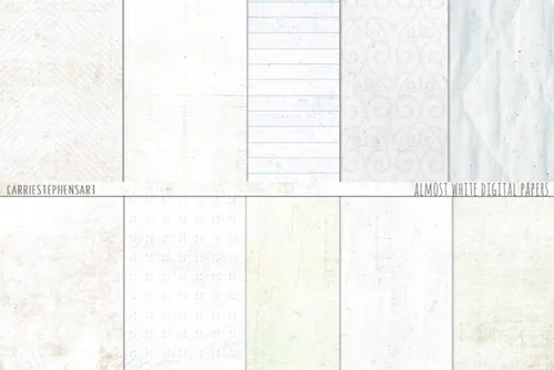 肌理背景纹理 Almost White Digital Pa