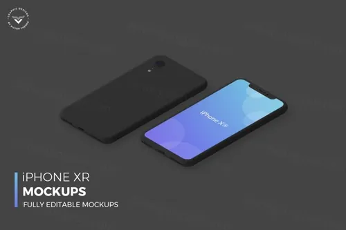 深色组合样机苹果设备样机iphone dark mockups