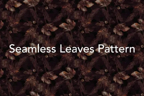 暗叶无缝图案 Dark Leaves Seamless