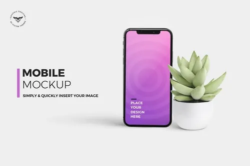 简单场景的苹果设备样机iPhone X样机mobile mockups