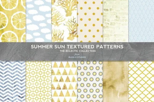 夏日阳光纹理数码图案 Summer Sun Textured