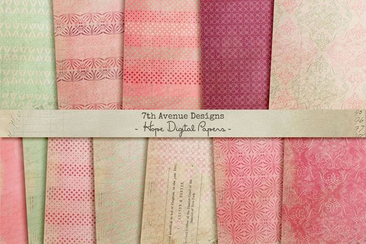 复古纸张材质背景纹理 Hope Digital Papers