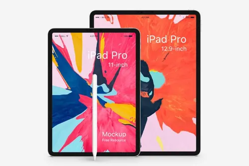 响应式设计效果图预览iPad Pro  iPhone X样机 Psd iPad Pro Mockup