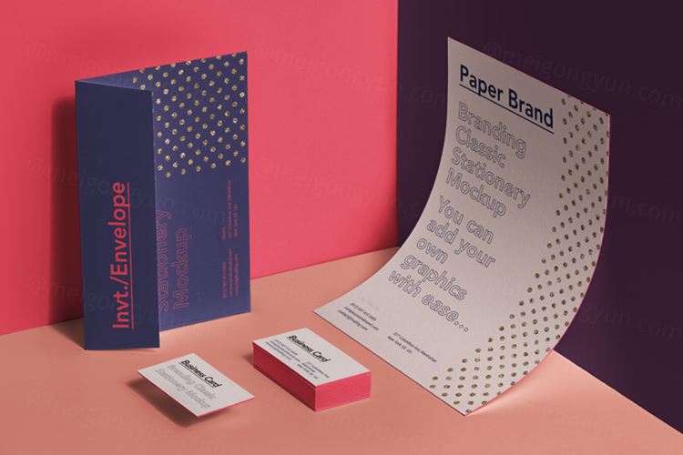 经典品牌Psd文具模型样机 Classic Branding Psd Stationery Mockup