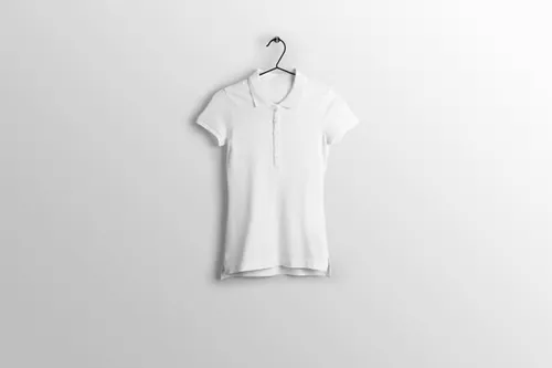 女士短袖修身T恤POLO衫服装设计样机提案PSD模板 Mockup of different clothing