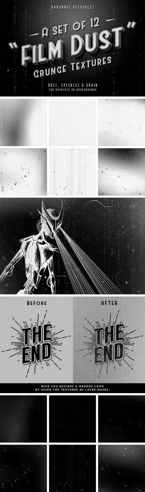 复古老电影灰尘斑点纹理素材 Film Dust grunge textures