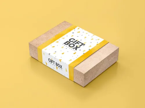 工艺纸礼品盒样机模版 Craft Paper Gift Box Mockup PSD 2018
