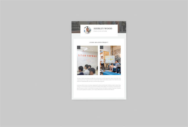 公关专员履历表设计模板 Fairness Resume Designer