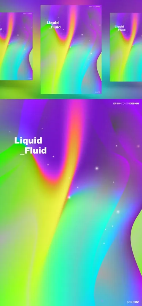 未来派抽象封面矢量海报设计素材 Abstract cover design