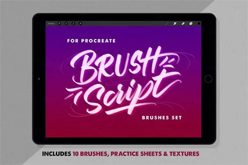 iPad专用手绘字体笔刷素材包 BrushScript Bundle