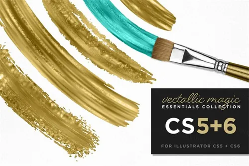 金粉效果笔刷 Vectallic Magic CS5 6 Vector