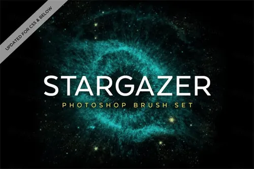 酷炫的PS笔刷 Stargazer Photoshop Brushes