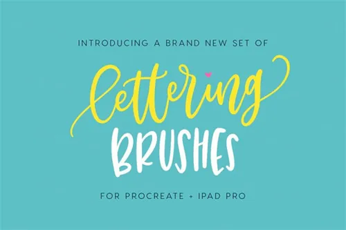 字母笔刷 Lettering Brushes for Procreat