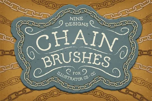 链条样式Ai笔刷 Chain Brushes