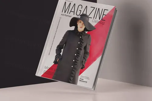 时尚 服装主题杂志设计INDD模板样机 Cover Gravity Psd Magazine Mockup