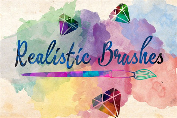 水彩特效笔刷 Realistic Brushes