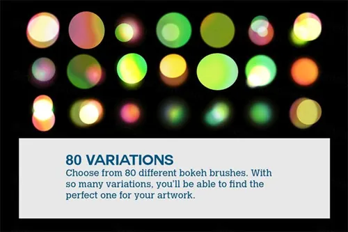 多种特效效果笔刷 Boke-Aji 80 Large Bokeh Br