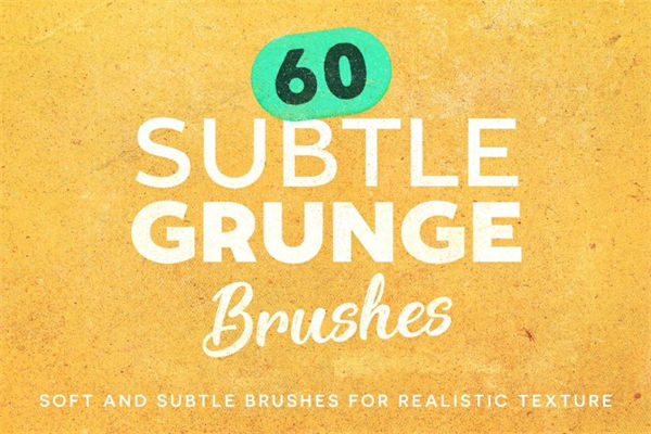 60个纹理笔刷 60 Subtle Grunge Brushes