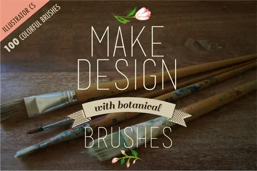100多彩植物笔刷 100 Colorful botanical br