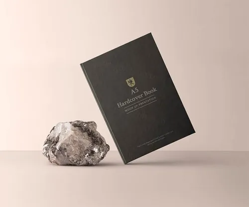 浮动精装A5 psd书籍样机 A5 Psd Book Mockup Hardcover Vol7