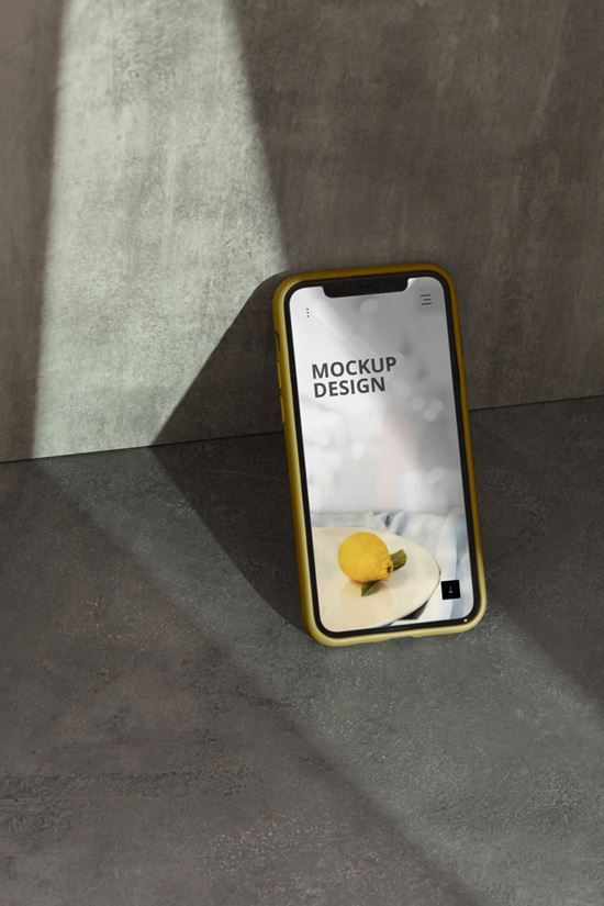 高质量真实光影iPhone手机APP界面贴图展示UI设计提案样机模板