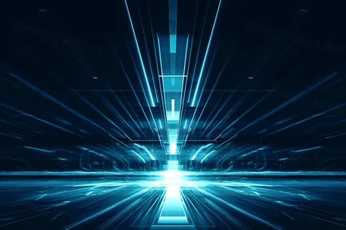 蓝色科技感空间光效高清背景设计素材High definition background_413053819