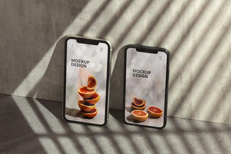 高质量真实光影iPhone手机APP界面贴图展示UI设计提案