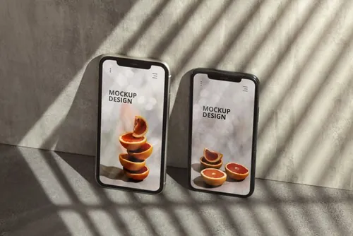 高质量真实光影iPhone手机APP界面贴图展示UI设计提案样机模板