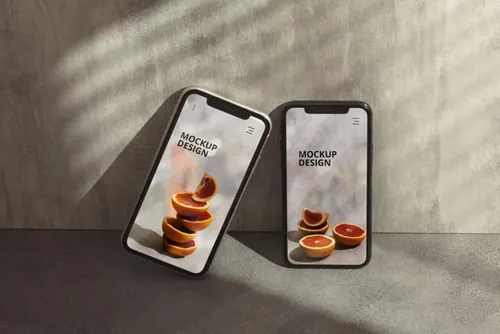 高质量真实光影iPhone手机APP界面贴图展示UI设计提案