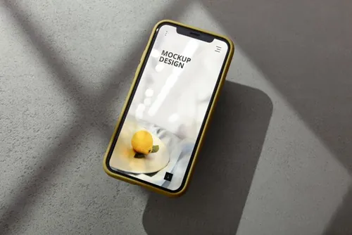 高质量真实光影iPhone手机APP界面贴图展示UI设计提案样机模板