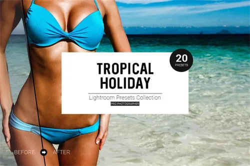 专业级热带假日户外沙滩摄影LR调色预设素材 Tropical Holi