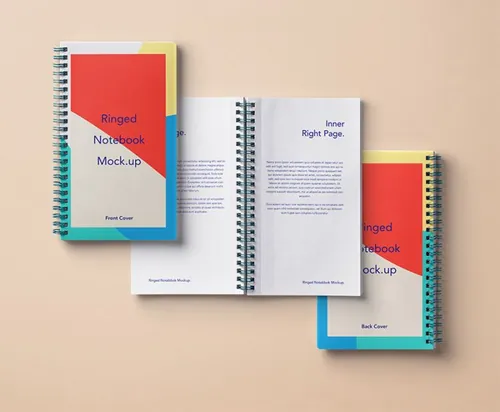 螺旋环状的psd笔记本样机 Psd Ringed Paper Notebook Mockup