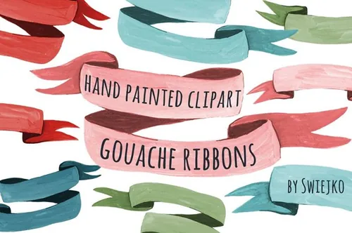 Watercolor Ribbon Baners