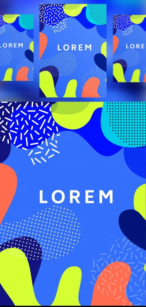 80年代孟菲斯流行艺术风格几何海报传单素材矢量模版 Memphis style cover