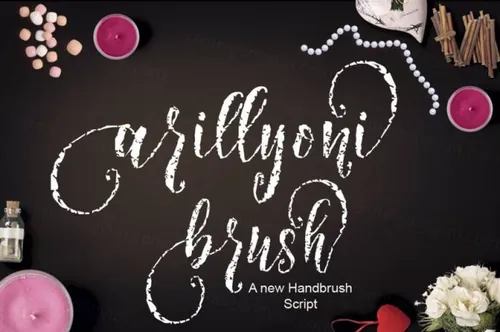 粗糙笔刷字体 Arillyoni Brush