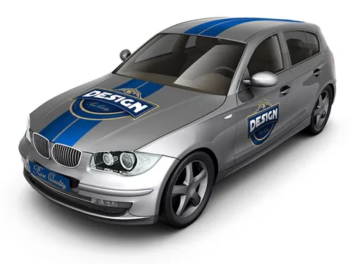 房车车身广告贴图模版 Executive/Family Car Mock Up