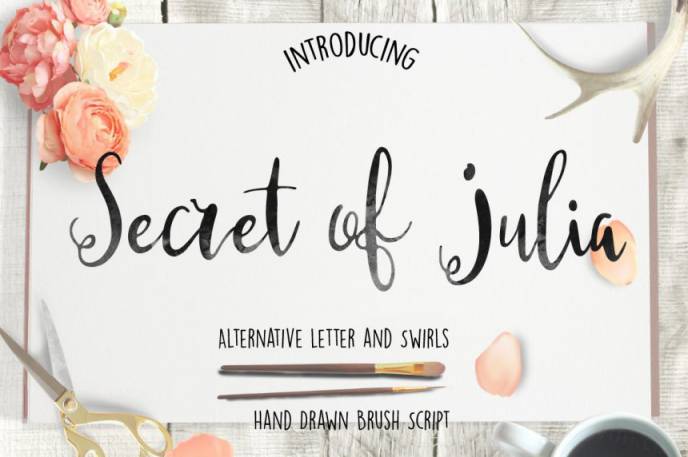 朱莉娅的秘密脚本字体 Secret of Julia Script Font
