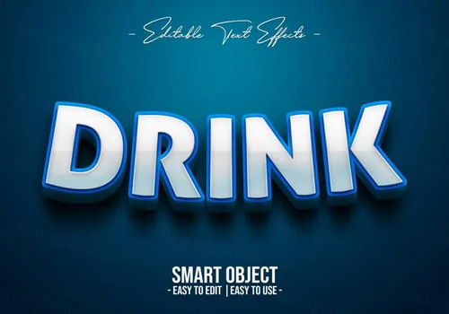 高质量海报主题字立体字文字特效PSD智能对象模板素材