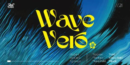 经典优雅的美容女性品牌设计排版英文衬线字体 Wave Vero Font
